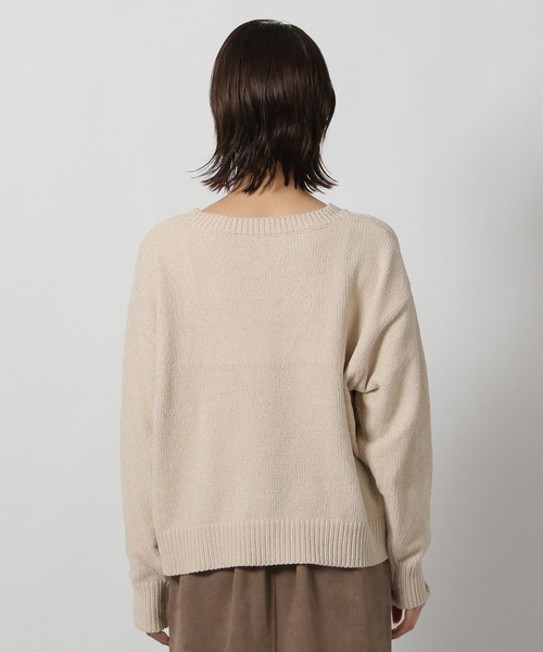 LAKOLE（ラコレ）の「モール刺繍ロゴニットプルオーバー / 600358（ニット/セーター・レディース・チャコールグレー/グレー/ブラウン/オレンジ/アイボリー・FREE）」の18枚目の写真