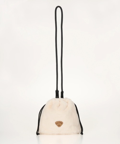 BILLABONG(ビラボン)の「BILLABONG レディース FUR SHOULDER BAG ショルダーバッグ 【2025年秋冬モデル】 @autumn /ビラボンロゴワンポイントファー巾着ショルダーバッグ(ショルダーバッグ・レディース・ブラック/アイボリー/ブラウン系その他・FREE)」の5枚目の写真