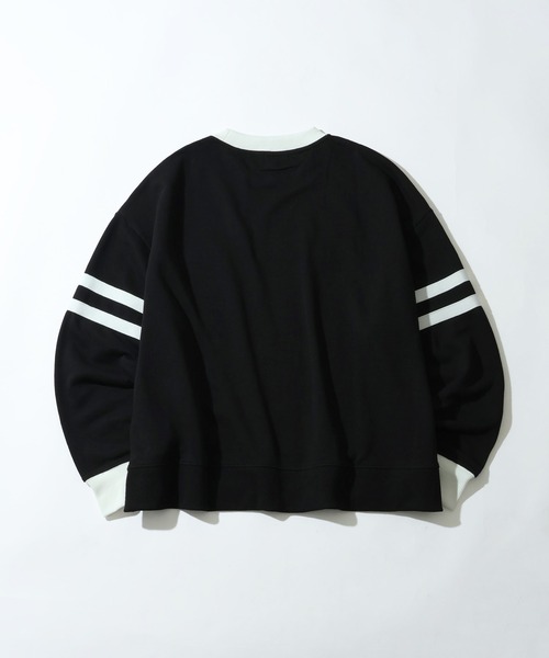 Dickies(ディッキーズ)の「【GENUINE DICKIES/ジェニュインディッキーズ】裏毛 ナンバリング クルーネック スウェット トレーナー(スウェット・レディース・オートミール/オレンジ/ブラック・M/L)」の6枚目の写真
