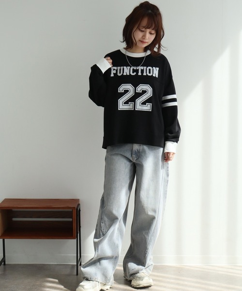 Dickies(ディッキーズ)の「【GENUINE DICKIES/ジェニュインディッキーズ】裏毛 ナンバリング クルーネック スウェット トレーナー(スウェット・レディース・オートミール/オレンジ/ブラック・M/L)」の17枚目の写真