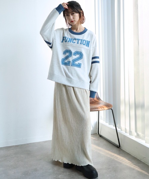 Dickies(ディッキーズ)の「【GENUINE DICKIES/ジェニュインディッキーズ】裏毛 ナンバリング クルーネック スウェット トレーナー(スウェット・レディース・オートミール/オレンジ/ブラック・M/L)」の20枚目の写真