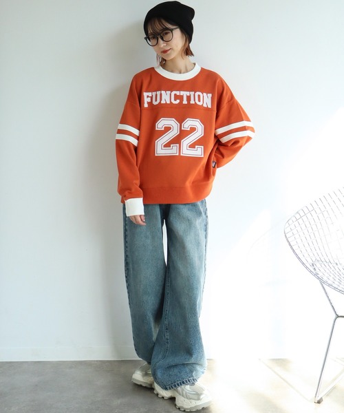 Dickies(ディッキーズ)の「【GENUINE DICKIES/ジェニュインディッキーズ】裏毛 ナンバリング クルーネック スウェット トレーナー(スウェット・レディース・オートミール/オレンジ/ブラック・M/L)」の22枚目の写真