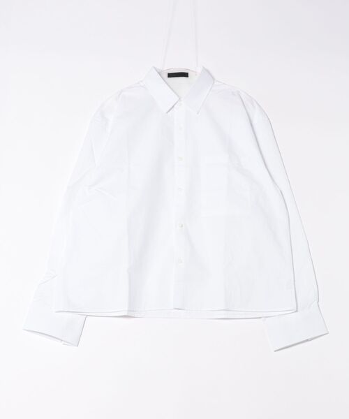 a.p.o.v.(エーピーオービー)の「a.p.o.v. オーバーサイズ短丈コットンブロードシャツ(シャツ/ブラウス・メンズ・ブラック/ホワイト・ONESIZE)」の7枚目の写真