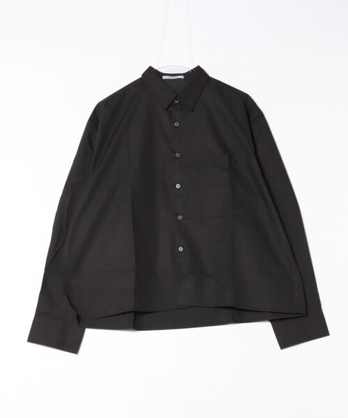a.p.o.v.(エーピーオービー)の「a.p.o.v. オーバーサイズ短丈コットンブロードシャツ(シャツ/ブラウス・メンズ・ブラック/ホワイト・ONESIZE)」の5枚目の写真