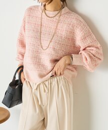 Jena espace merveilleux | 格子ジャガードクルーニット(ニット/セーター)