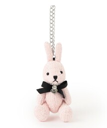 TO BE CHIC（トゥー ビー シック）の「ツイードラビット バッグチャーム【ローズ】（キーホルダー）」