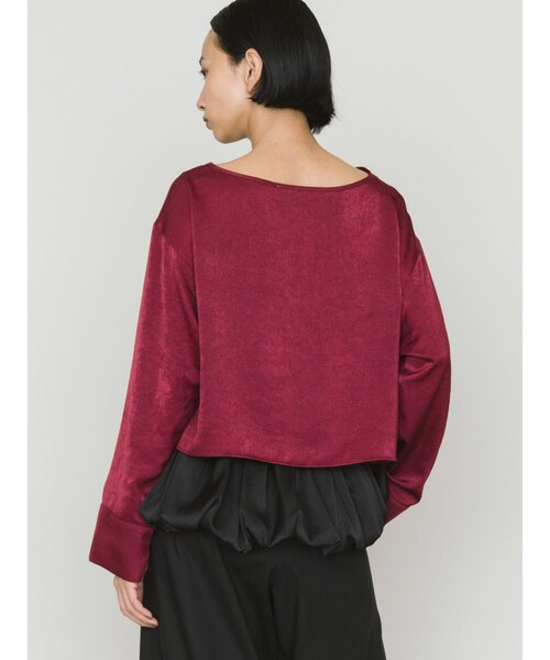 MIDIUMISOLID(ミディウミソリッド)の「MIDIUMISOLID for Ladies サテンプルオーバー(Tシャツ/カットソー・レディース・ベージュ/レッド/ブラック・FREE)」の10枚目の写真