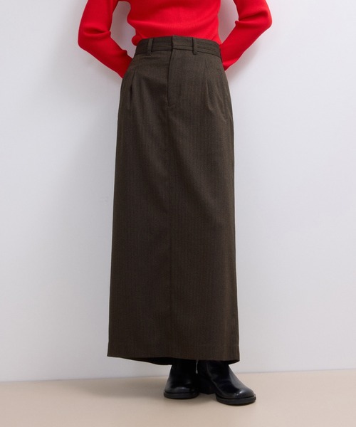 ADAM ET ROPE'（アダムエロペ）の「【WEB限定】サイドラインツイードスカート（スカート・レディース・チャコールグレー/ブラック系その他/ダークブラウン・38/36）」の3枚目の写真