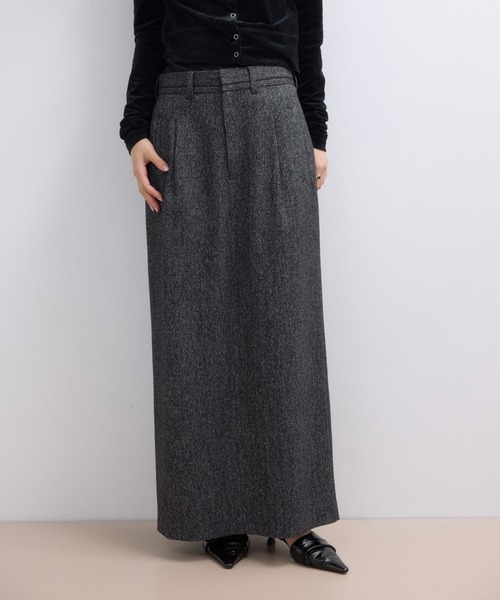 ADAM ET ROPE'（アダムエロペ）の「【WEB限定】サイドラインツイードスカート（スカート・レディース・チャコールグレー/ブラック系その他/ダークブラウン・38/36）」の20枚目の写真