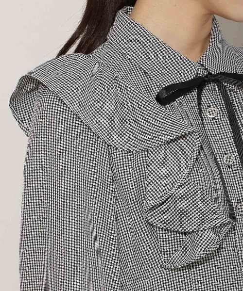 WILLSELECTION（ウィルセレクション）の「リボンタイティアードシャツワンピース（ワンピース・レディース・ブラウン系その他/チャコールグレー/ブラック系その他・FREE）」の11枚目の写真