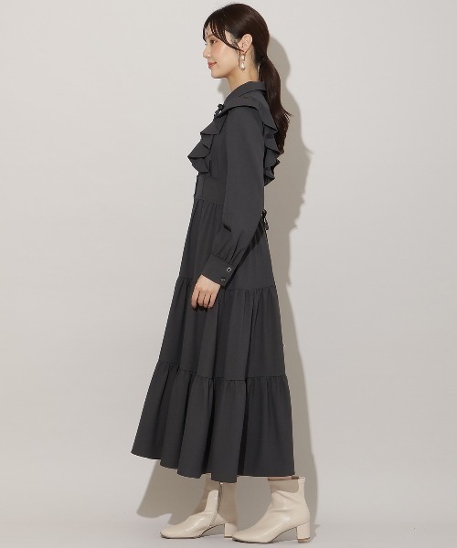 WILLSELECTION（ウィルセレクション）の「リボンタイティアードシャツワンピース（ワンピース・レディース・ブラウン系その他/チャコールグレー/ブラック系その他・FREE）」の15枚目の写真