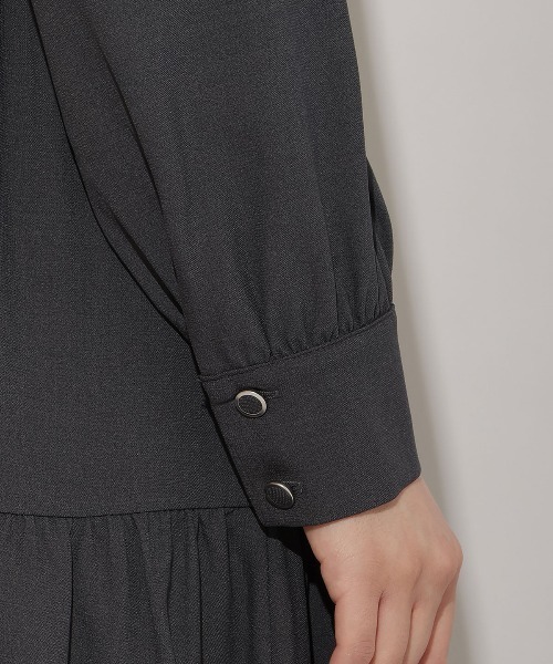 WILLSELECTION（ウィルセレクション）の「リボンタイティアードシャツワンピース（ワンピース・レディース・ブラウン系その他/チャコールグレー/ブラック系その他・FREE）」の19枚目の写真