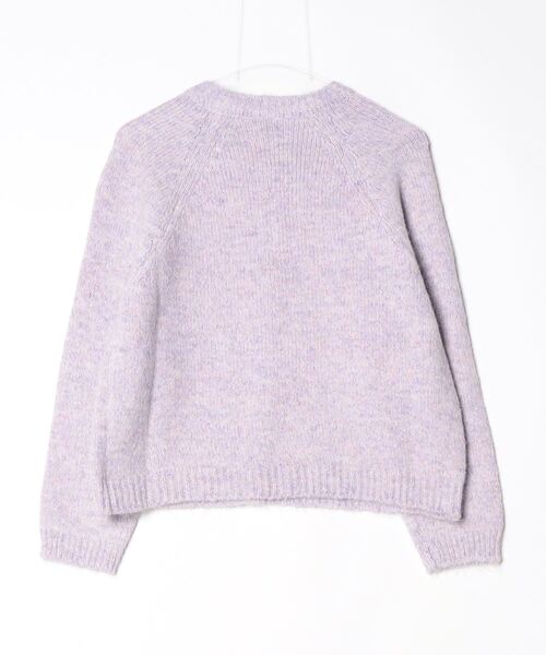 Dream garden(ドリームガーデン)の「ノーカラー モールヤーンミックス ニットカーディガン(Tシャツ/カットソー・レディース・パープル/アッシュブラウン/ブルー・FREE)」の4枚目の写真