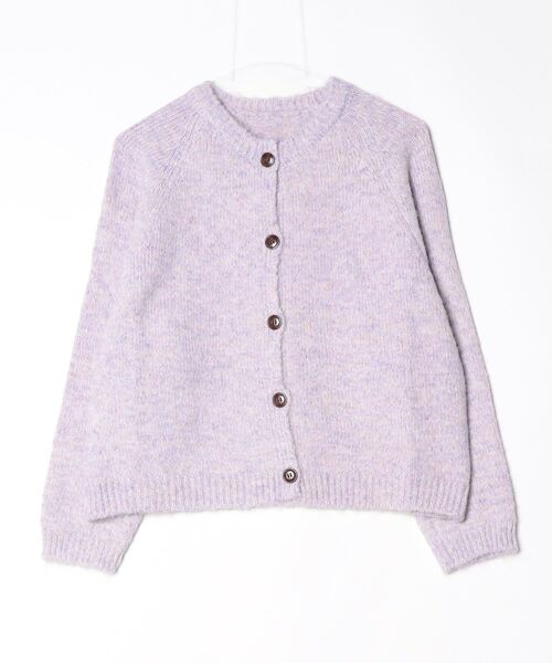 Dream garden(ドリームガーデン)の「ノーカラー モールヤーンミックス ニットカーディガン(Tシャツ/カットソー・レディース・パープル/アッシュブラウン/ブルー・FREE)」の14枚目の写真