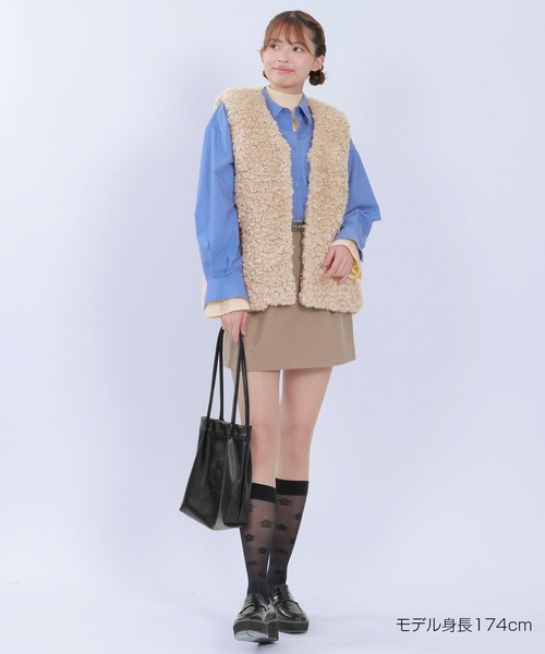 MARY QUANT(マリークワント)の「カールファーベスト ブルゾン(ベスト・レディース・ブラック/アイボリー/ベージュ・M)」の20枚目の写真