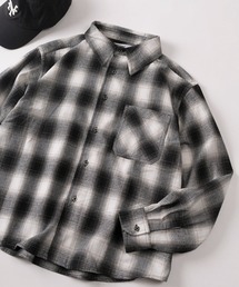 SlashDate(スラッシュデイト)の【83】 クロップド ソフト フランネル チェックシャツ/ショート丈/短丈(シャツ/ブラウス)