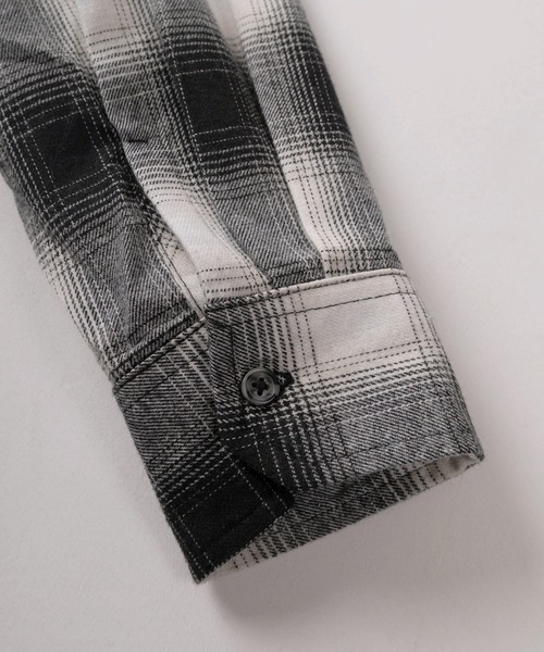 SlashDate(スラッシュデイト)の「【83】 クロップド ソフト フランネル チェックシャツ/ショート丈/短丈(シャツ/ブラウス・メンズ・チャコールグレー/ブラック/ネイビー/ホワイト/ブラウン/グリーン/レッド・M/L/XL)」の12枚目の写真