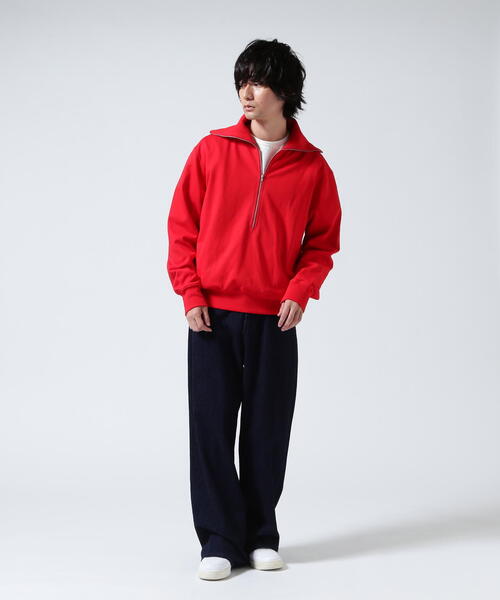 Toironier(トワロニエ)の「Toironier/トワロニエ/Half Zip Sweat Shirts(スウェット・メンズ・ブラウン/レッド/ラベンダー/チャコールグレー・2/1)」の15枚目の写真