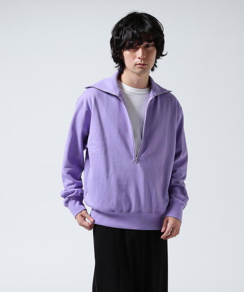 Toironier(トワロニエ)の「Toironier/トワロニエ/Half Zip Sweat Shirts(スウェット・メンズ・ブラウン/レッド/ラベンダー/チャコールグレー・2/1)」の11枚目の写真