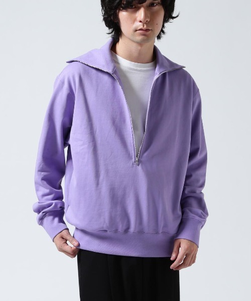 Toironier(トワロニエ)の「Toironier/トワロニエ/Half Zip Sweat Shirts(スウェット・メンズ・ブラウン/レッド/ラベンダー/チャコールグレー・2/1)」の3枚目の写真