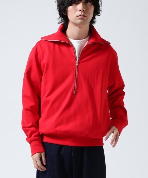 Toironier(トワロニエ)の「Toironier/トワロニエ/Half Zip Sweat Shirts(スウェット・メンズ・ブラウン/レッド/ラベンダー/チャコールグレー・2/1)」の4枚目の写真