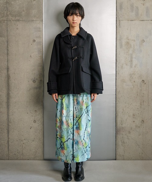 RUMCHE(ラムシェ)の「Stitch River Short Duffle Coat / ステッチリバーショートダッフルコート(ダッフルコート・レディース・ブラック/ネイビー・FREE)」の8枚目の写真