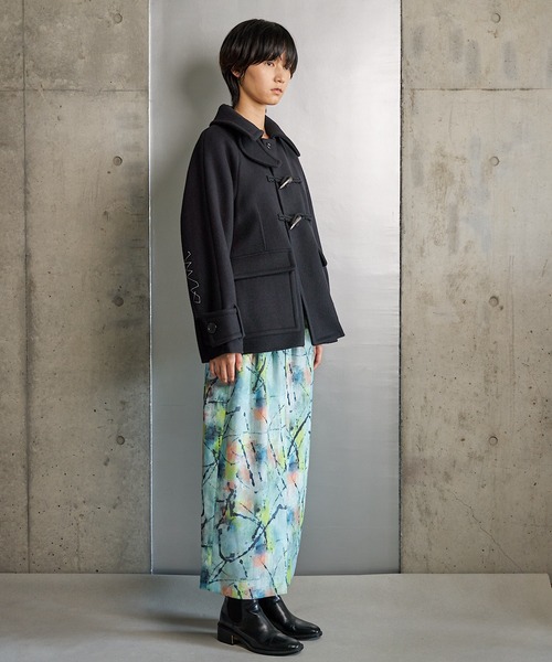 RUMCHE(ラムシェ)の「Stitch River Short Duffle Coat / ステッチリバーショートダッフルコート(ダッフルコート・レディース・ブラック/ネイビー・FREE)」の9枚目の写真