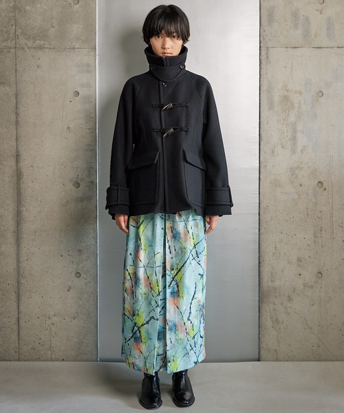 RUMCHE(ラムシェ)の「Stitch River Short Duffle Coat / ステッチリバーショートダッフルコート(ダッフルコート・レディース・ブラック/ネイビー・FREE)」の11枚目の写真