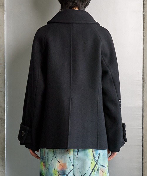 RUMCHE(ラムシェ)の「Stitch River Short Duffle Coat / ステッチリバーショートダッフルコート(ダッフルコート・レディース・ブラック/ネイビー・FREE)」の6枚目の写真