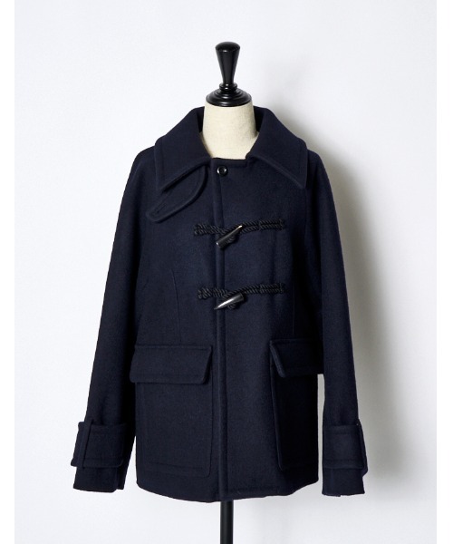 RUMCHE(ラムシェ)の「Stitch River Short Duffle Coat / ステッチリバーショートダッフルコート(ダッフルコート・レディース・ブラック/ネイビー・FREE)」の12枚目の写真