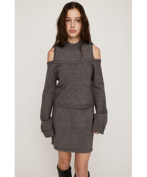 SLY（スライ）の「LAYERED 2P OP レイヤード ツーピー ワンピース 秋服 冬服（セットアップ・レディース・ブラック/ネイビー/杢グレー・1/2）」の8枚目の写真