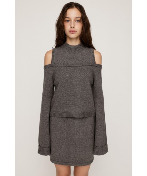 SLY（スライ）の「LAYERED 2P OP レイヤード ツーピー ワンピース 秋服 冬服（セットアップ・レディース・ブラック/ネイビー/杢グレー・1/2）」の10枚目の写真