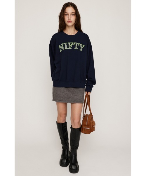 SLY（スライ）の「LAYERED 2P OP レイヤード ツーピー ワンピース 秋服 冬服（セットアップ・レディース・ブラック/ネイビー/杢グレー・1/2）」の12枚目の写真