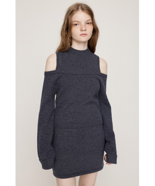 SLY（スライ）の「LAYERED 2P OP レイヤード ツーピー ワンピース 秋服 冬服（セットアップ・レディース・ブラック/ネイビー/杢グレー・1/2）」の13枚目の写真