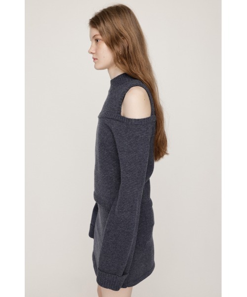 SLY（スライ）の「LAYERED 2P OP レイヤード ツーピー ワンピース 秋服 冬服（セットアップ・レディース・ブラック/ネイビー/杢グレー・1/2）」の16枚目の写真