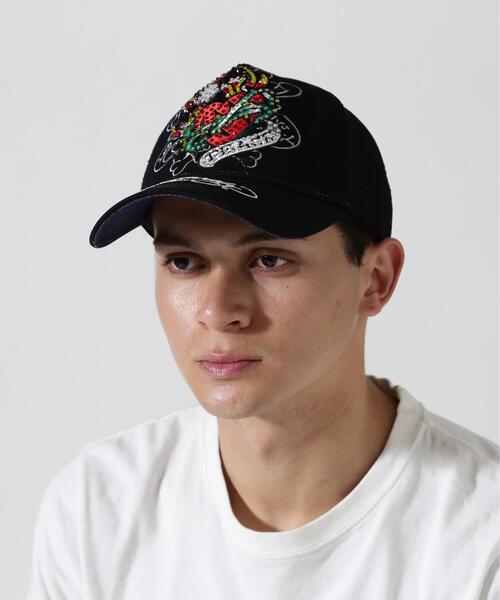 Ed Hardy（エドハーディー）の「Ed Hardy/エド ハーディー/ED HARDY HEART R-STONE CAP（キャップ・メンズ・ブラック・F）」の3枚目の写真