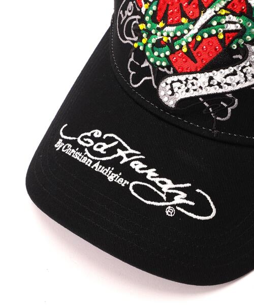 Ed Hardy（エドハーディー）の「Ed Hardy/エド ハーディー/ED HARDY HEART R-STONE CAP（キャップ・メンズ・ブラック・F）」の8枚目の写真