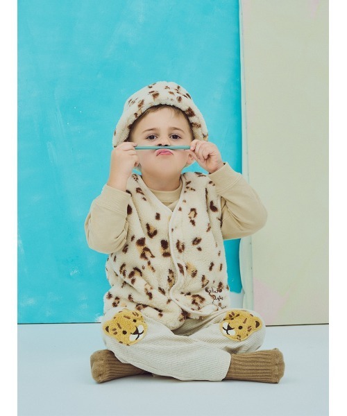 gelato pique（ジェラートピケ）の「【KIDS】フリースベスト（ベスト・キッズ・ブルー/ピンク/ベージュ・120/90/110/100）」の2枚目の写真