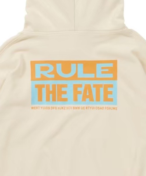 RULE THE FATE(ルールザフェイト)の「RTF BOXLOGO DAMAGE SWEAT HOODIE/ボックスロゴダメージスウェットプフーディー(パーカー・メンズ・ブラック/ベージュ・2/1/0)」の4枚目の写真