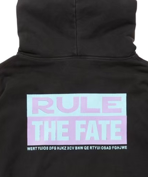 RULE THE FATE(ルールザフェイト)の「RTF BOXLOGO DAMAGE SWEAT HOODIE/ボックスロゴダメージスウェットプフーディー(パーカー・メンズ・ブラック/ベージュ・2/1/0)」の7枚目の写真