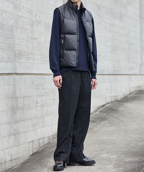 EMMETI（エンメティ）の「EMMETI / エンメティ：別注 ISE VEST：ONLYARK-1-2510[MUS]（その他アウター・メンズ・ネイビー・50/52）」の2枚目の写真