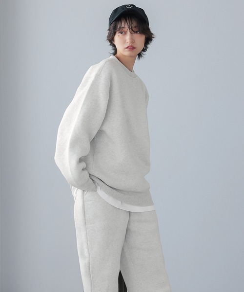 itto...(イット)の「HEAVY WEIGHT SWEAT 裏起毛BIGスウェットトップス(スウェット・レディース・杢グレー/オートミール/ブラック・M)」の9枚目の写真
