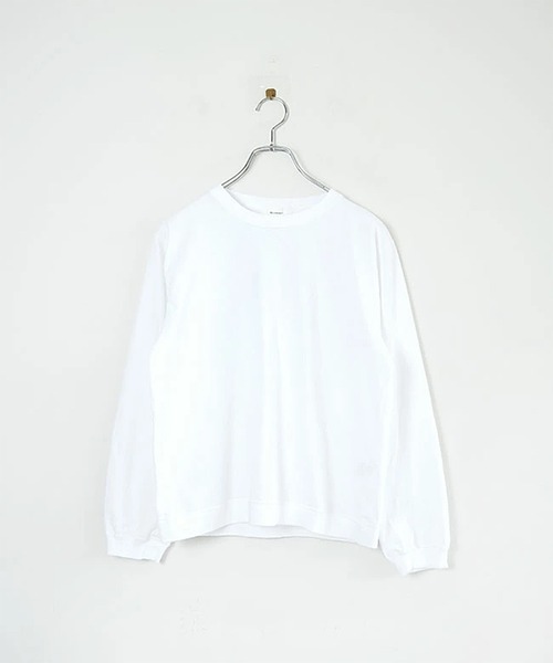 SOLAMONAT(ソラモナ)の「パフ天竺 リブベーシックロンT(Tシャツ/カットソー・レディース・ブラック/ホワイト/杢グレー・M)」の6枚目の写真