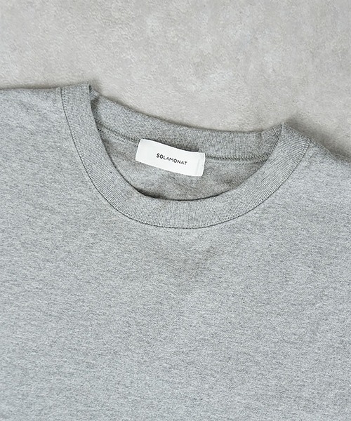 SOLAMONAT(ソラモナ)の「パフ天竺 リブベーシックロンT(Tシャツ/カットソー・レディース・ブラック/ホワイト/杢グレー・M)」の14枚目の写真