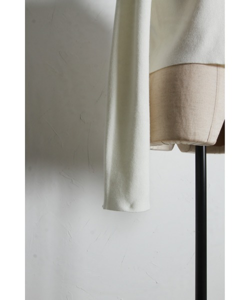 tocco closet(トッコ クローゼット)の「2WAYファー付き肩リボンニットカーディガン(ニット/セーター・レディース・ピンク/オフホワイト/グレー・M)」の14枚目の写真