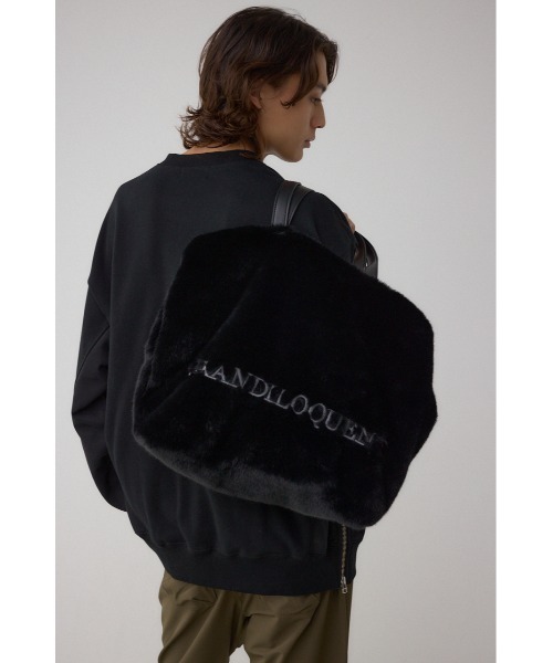 AZUL by moussy(アズールバイマウジー)の「フェイクファービッグトートバッグ(トートバッグ・メンズ・ベージュ/ブラック・FREE)」の5枚目の写真