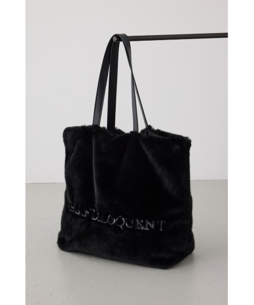 AZUL by moussy(アズールバイマウジー)の「フェイクファービッグトートバッグ(トートバッグ・メンズ・ベージュ/ブラック・FREE)」の7枚目の写真