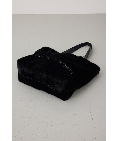 AZUL by moussy(アズールバイマウジー)の「フェイクファービッグトートバッグ(トートバッグ・メンズ・ベージュ/ブラック・FREE)」の10枚目の写真