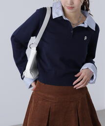 FREE'S MART（フリーズマート）の「衿付きレイヤード風ポロニットII（ニット/セーター）」