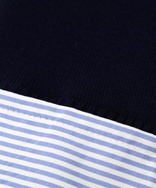 FREE'S MART（フリーズマート）の「衿付きレイヤード風ポロニットⅡ（ニット/セーター・レディース・ネイビー/ブラウン/グレー・FREE）」の9枚目の写真